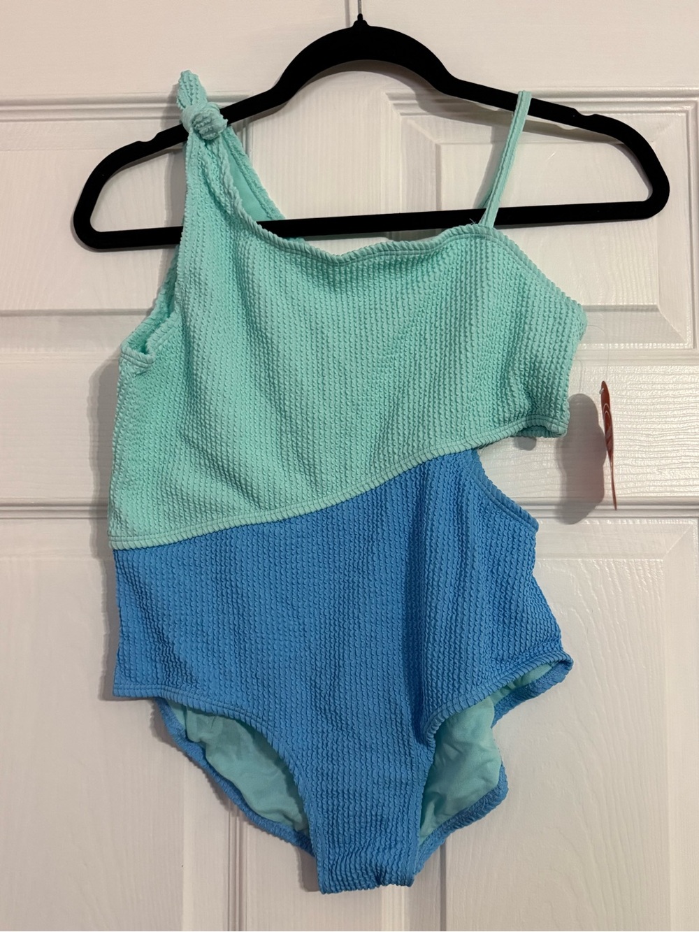 Wonder Nation Mint and Blue Colorblock One-Piece Bodysuit
